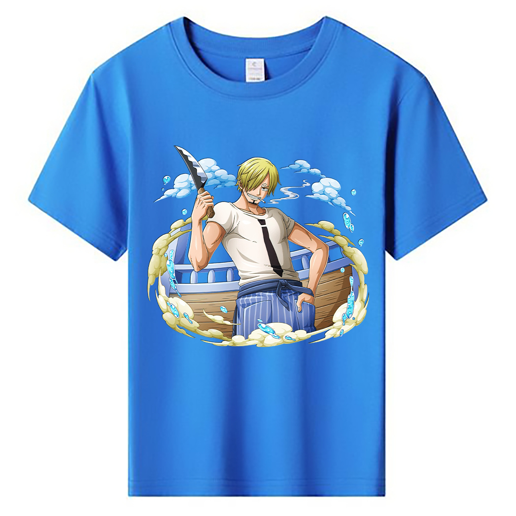 （画像用） ワンピース サンジ ONE PIECE Sanji 綿100％キッズTシャツ（フロントプリント）